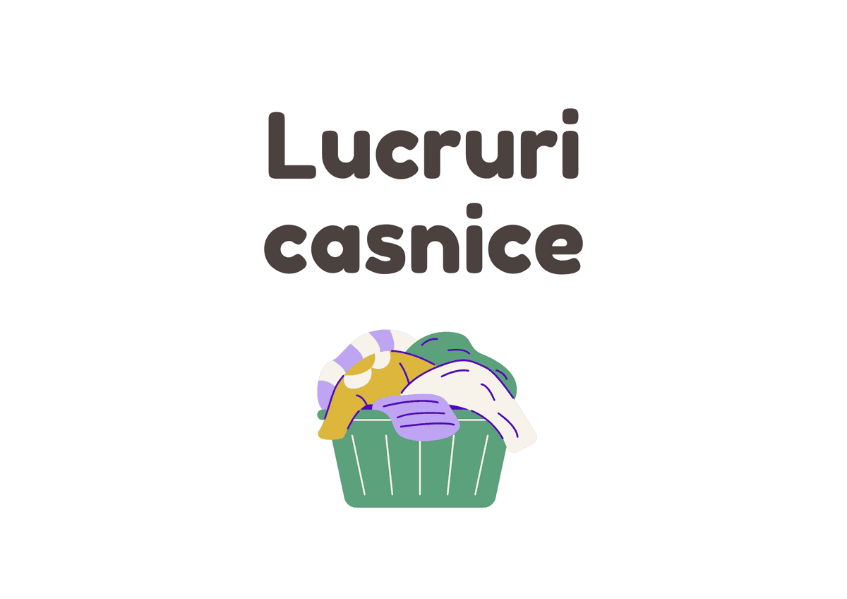 คำศัพท์เกี่ยวกับงานบ้านในภาษาโรมาเนีย